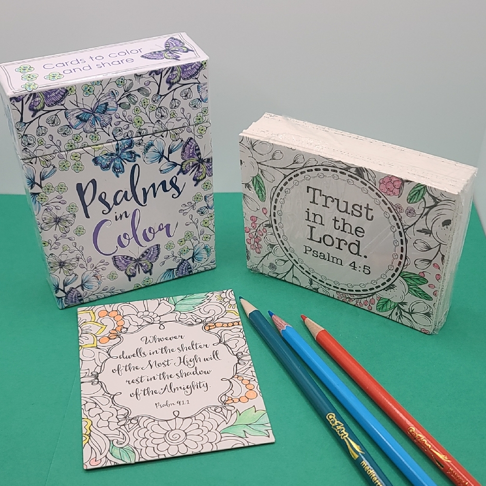 Psalms in Color scripture cards for friends family self inspirational